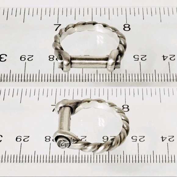 David Yurman Sterling Silver Maritime Shackle Ring - Picture 5 of 8